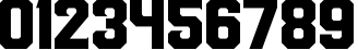 Пример написания цифр шрифтом COMPANY