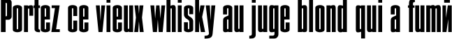 Пример написания шрифтом Condens Bold текста на французском