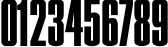 Пример написания цифр шрифтом Condens Bold