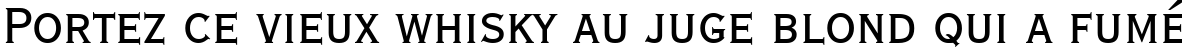 Пример написания шрифтом Copperplate Gothic Condensed BT текста на французском