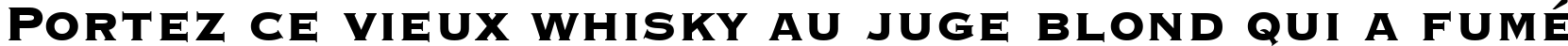 Пример написания шрифтом Copperplate Gothic Heavy BT текста на французском
