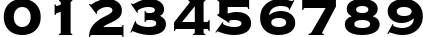 Пример написания цифр шрифтом Copperplate Gothic Heavy BT