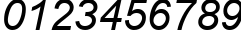Пример написания цифр шрифтом Cordia New Bold Italic