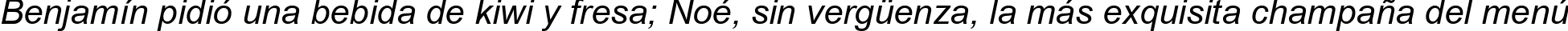 Пример написания шрифтом Cordia New Bold Italic текста на испанском