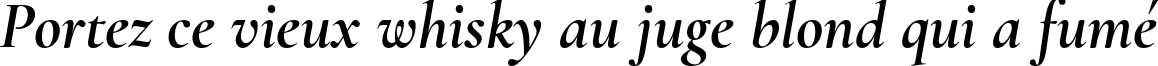 Пример написания шрифтом Cormorant Bold Italic текста на французском