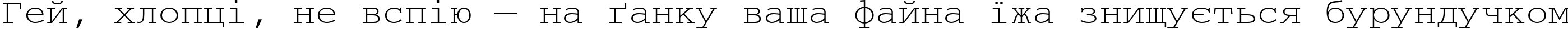 Пример написания шрифтом CourierCyrillic текста на украинском