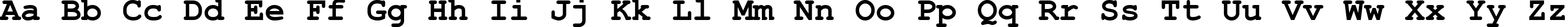 Пример написания английского алфавита шрифтом CourtierC Bold