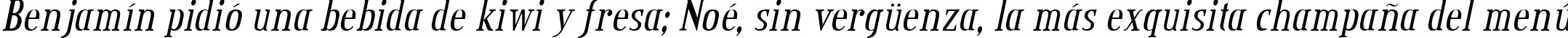 Пример написания шрифтом Credit Valley Italic текста на испанском Пример написания шрифтом Credit Valley Italic текста на испанском