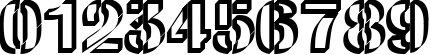 Пример написания цифр шрифтом CW Roundwrite Normal
