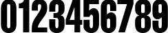 Пример написания цифр шрифтом CyrillicCompressed_80