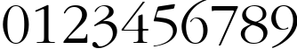 Пример написания цифр шрифтом CyrillicGaramond Пример написания цифр шрифтом CyrillicGaramond