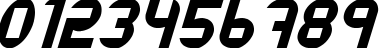 Пример написания цифр шрифтом Datacut Italic Пример написания цифр шрифтом Datacut Italic