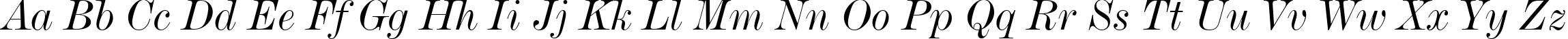 Пример написания английского алфавита шрифтом De Vinne Italic BT