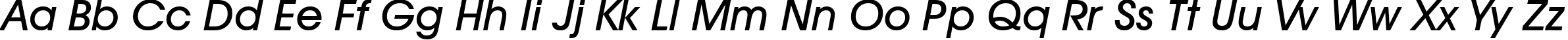Пример написания английского алфавита шрифтом Decker Bold Italic