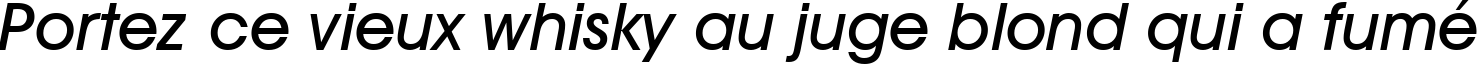 Пример написания шрифтом Decker Bold Italic текста на французском