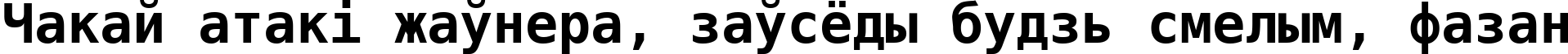 Пример написания шрифтом DejaVu Sans Mono Bold текста на белорусском