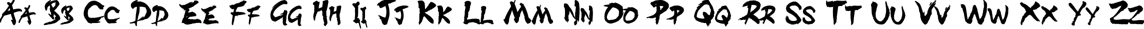 Пример написания английского алфавита шрифтом DIST Inking Bold