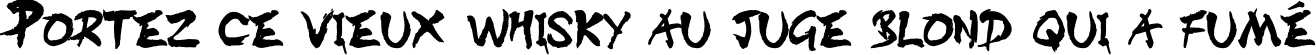 Пример написания шрифтом DIST Inking Bold текста на французском