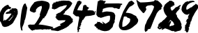 Пример написания цифр шрифтом DIST Inking Bold