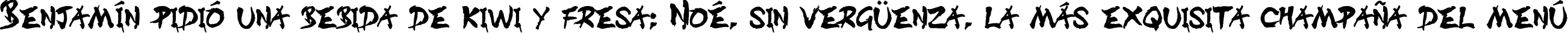 Пример написания шрифтом DIST Inking Bold текста на испанском