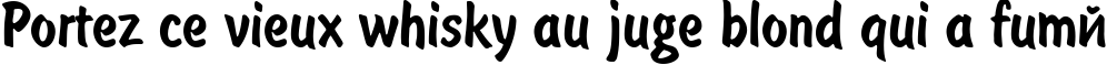 Пример написания шрифтом DomCasual Normal текста на французском Пример написания шрифтом DomCasual Normal текста на французском