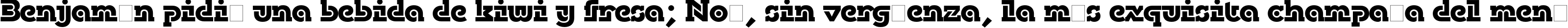 Пример написания шрифтом DublonBrus Bold текста на испанском Пример написания шрифтом DublonBrus Bold текста на испанском