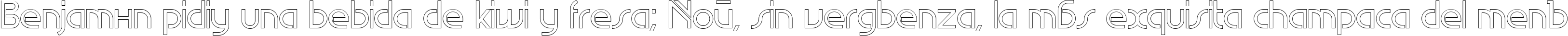 Пример написания шрифтом EdgeLineOutline текста на испанском