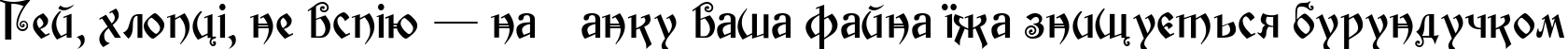 Пример написания шрифтом Edisson текста на украинском