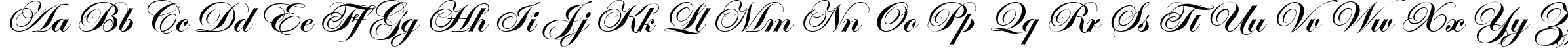 Пример написания английского алфавита шрифтом Edwardian Scr ITC TT Bold Пример написания английского алфавита шрифтом Edwardian Scr ITC TT Bold