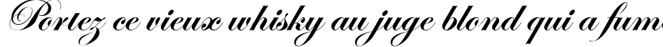 Пример написания шрифтом Edwardian Scr ITC TT Bold текста на французском Пример написания шрифтом Edwardian Scr ITC TT Bold текста на французском