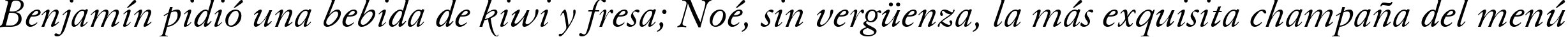 Пример написания шрифтом Elegant Garamond Italic BT текста на испанском Пример написания шрифтом Elegant Garamond Italic BT текста на испанском