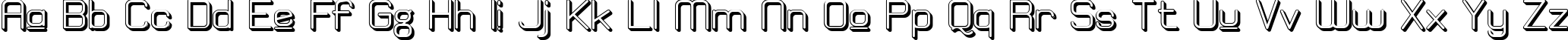 Пример написания английского алфавита шрифтом Elgethy Est Upper Bold Offset