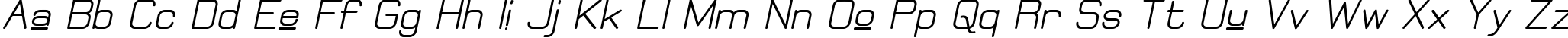 Пример написания английского алфавита шрифтом Elgethy Upper Bold Oblique