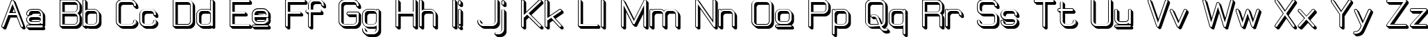 Пример написания английского алфавита шрифтом Elgethy Upper Bold Offset