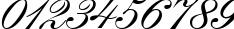 Пример написания цифр шрифтом English Script