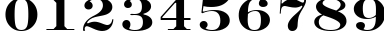 Пример написания цифр шрифтом Engravers' Roman Bold BT
