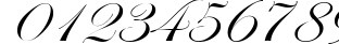 Пример написания цифр шрифтом Esenin script One