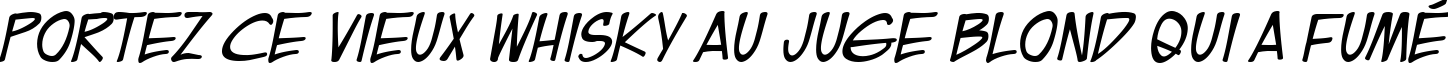 Пример написания шрифтом EuroComic Italic текста на французском Пример написания шрифтом EuroComic Italic текста на французском