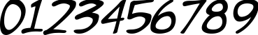 Пример написания цифр шрифтом EuroComic Italic Пример написания цифр шрифтом EuroComic Italic