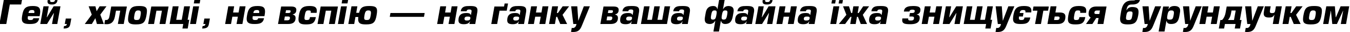 Пример написания шрифтом Europe-Bold-Italic текста на украинском