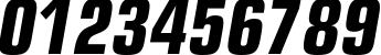 Пример написания цифр шрифтом EuropeCond Bold Italic Пример написания цифр шрифтом EuropeCond Bold Italic