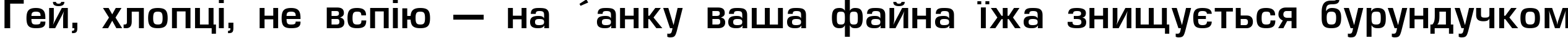 Пример написания шрифтом Evropa Bold текста на украинском Пример написания шрифтом Evropa Bold текста на украинском