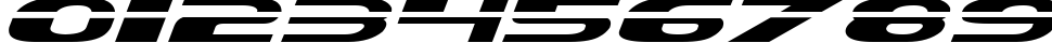 Пример написания цифр шрифтом Excelerate