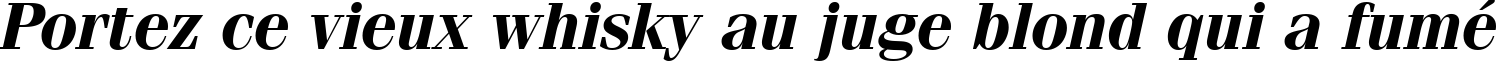 Пример написания шрифтом Fenice Bold Italic BT текста на французском