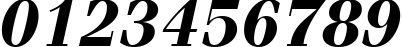 Пример написания цифр шрифтом Fenice Bold Italic BT