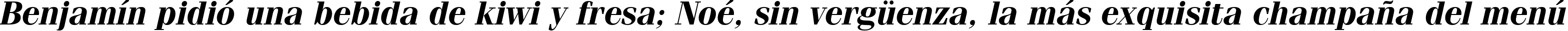 Пример написания шрифтом Fenice Bold Italic BT текста на испанском