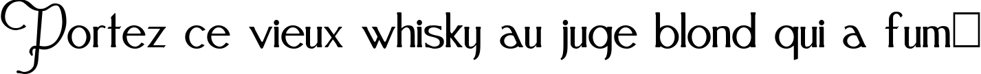 Пример написания шрифтом FestivalFlourish текста на французском