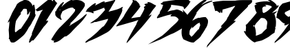 Пример написания цифр шрифтом Fighting Spirit turbo Bold Italic Пример написания цифр шрифтом Fighting Spirit turbo Bold Italic