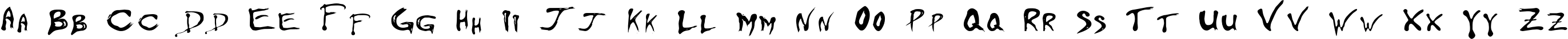 Пример написания английского алфавита шрифтом FloydianCyr-Normal
