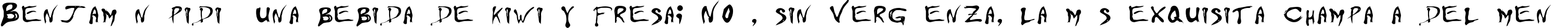 Пример написания шрифтом FloydianCyr-Normal текста на испанском